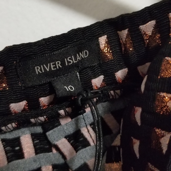 NWT River Island 🇬🇧 metallic patterned miniskirt - Picture 6 of 10